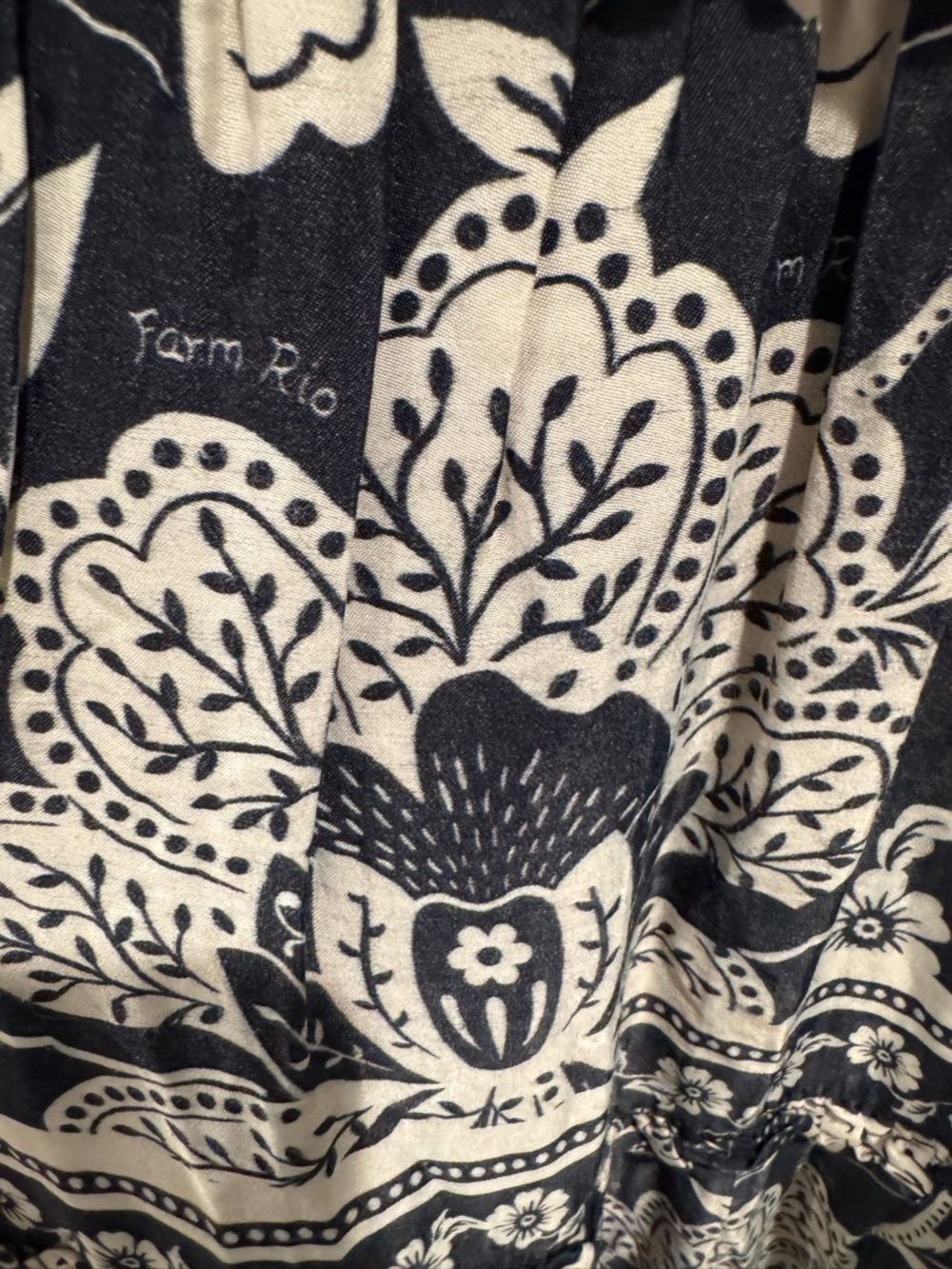 Farm Rio black graphic floral maxi dress - Picture 7 of 11